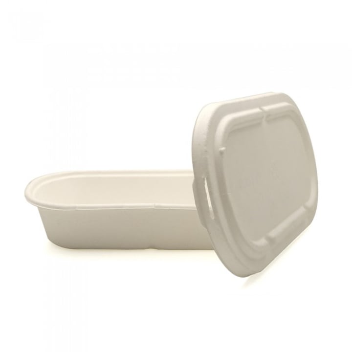 Set de 50 bucati, Capac cutie meniu bio 850 ml( Bax de 10 )