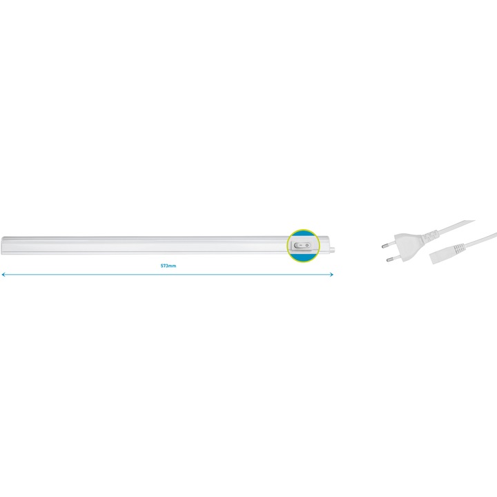 Tub iluminare LED Retlux RLL 506, 8W (21W), 640 lm, temperatura lumina 4000K, 57.3 cm, clasa energetica E