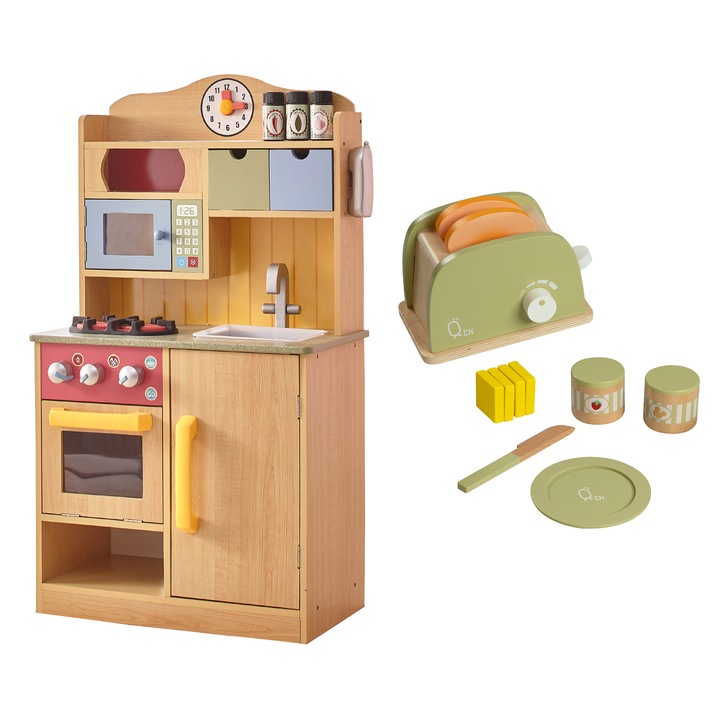 Bucatarie clasica de jucarie, Teamson Kids, MDF/Plastic, Multicolor