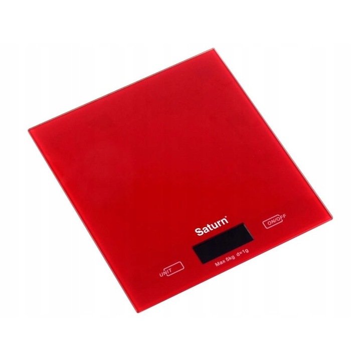 Cantar de bucatarie Saturn ST-KS7810, Rosu, Afisaj electronic