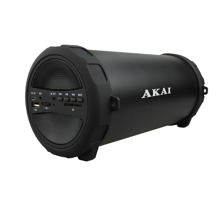 AKAI ABTS-11B Hordozható hangfal, 10W, Bluetooth, Rádió, Fekete