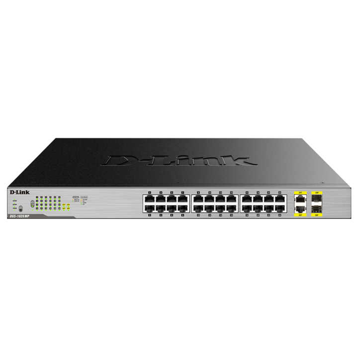 D-Link DGS-1026MP Switch, 24 x 1000 Mbps + 4 x 1