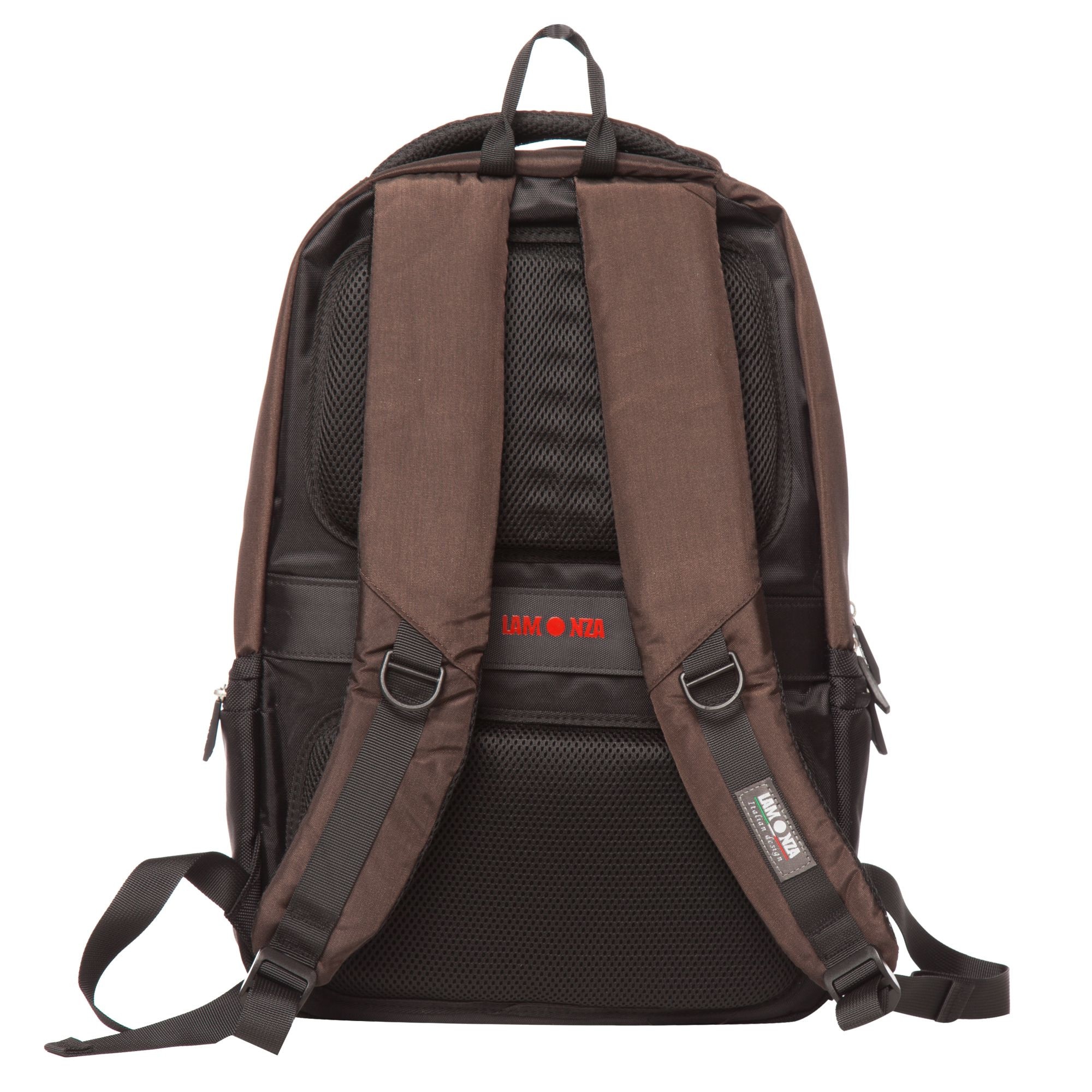 Rucsac laptop 15 inch Lamonza Minsk 47x33x18 cm, maro