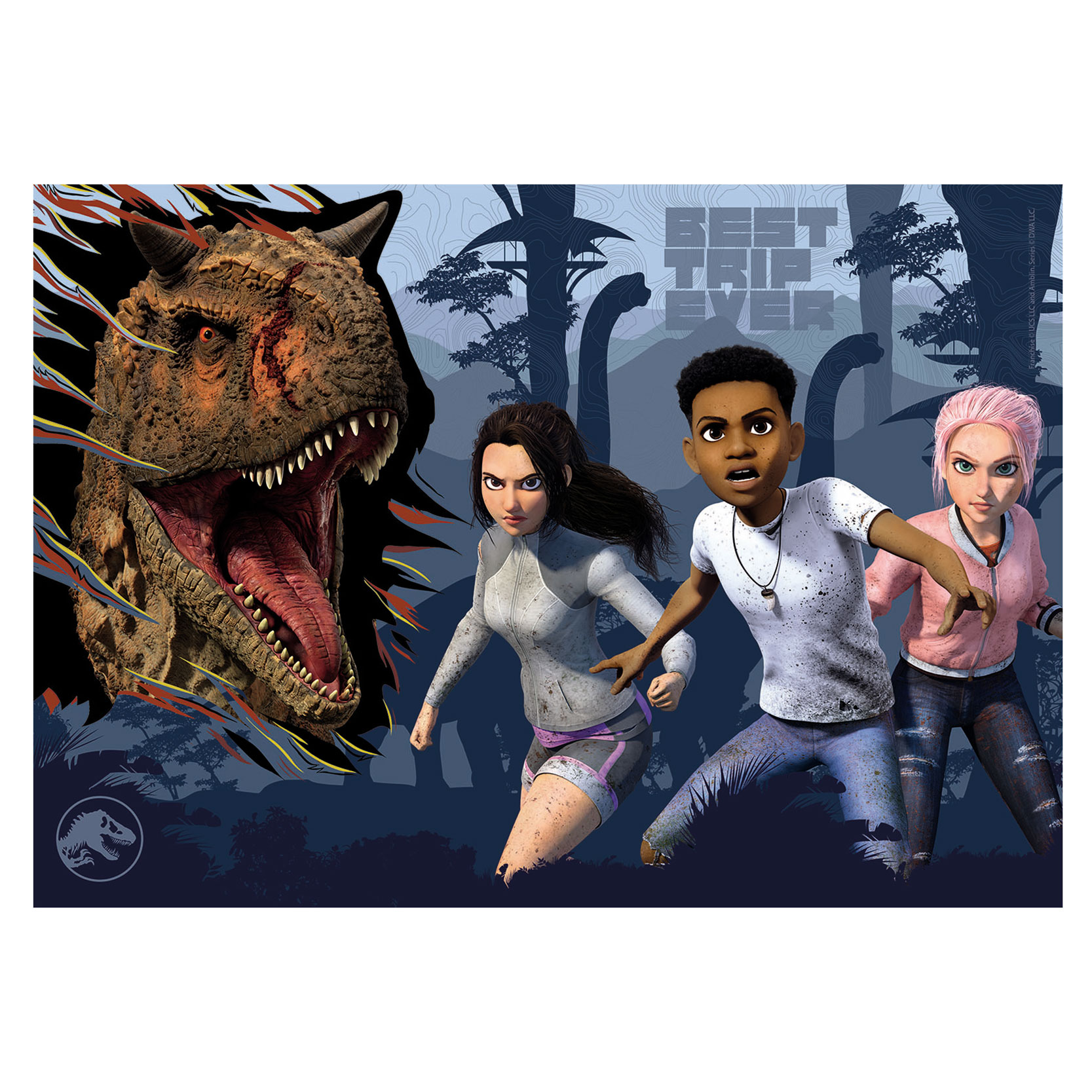 Clementoni Glowing Lights puzzle - Jurassic World, Camp Cretaceous, 104 ...