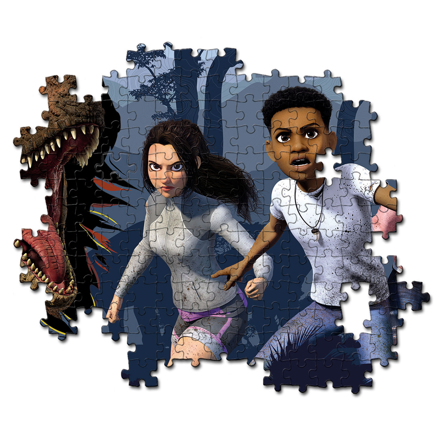 Clementoni Glowing Lights puzzle - Jurassic World, Camp Cretaceous, 104 ...