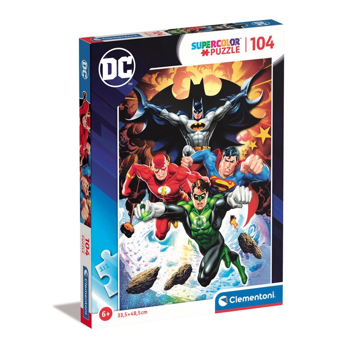 Пъзел Clementoni SuperColor - DC Comics SuperHero, 104 части
