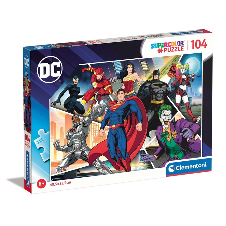 Clementoni SuperColor puzzle, DC Comics, 104 db