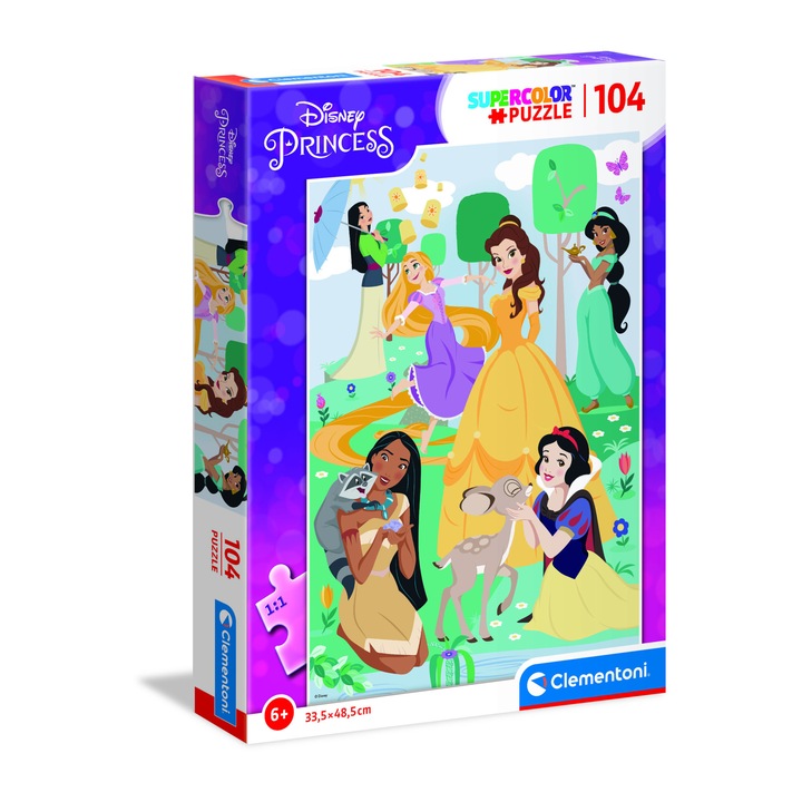 Пъзел Clementoni SuperColor - Disney Princess, 104 части