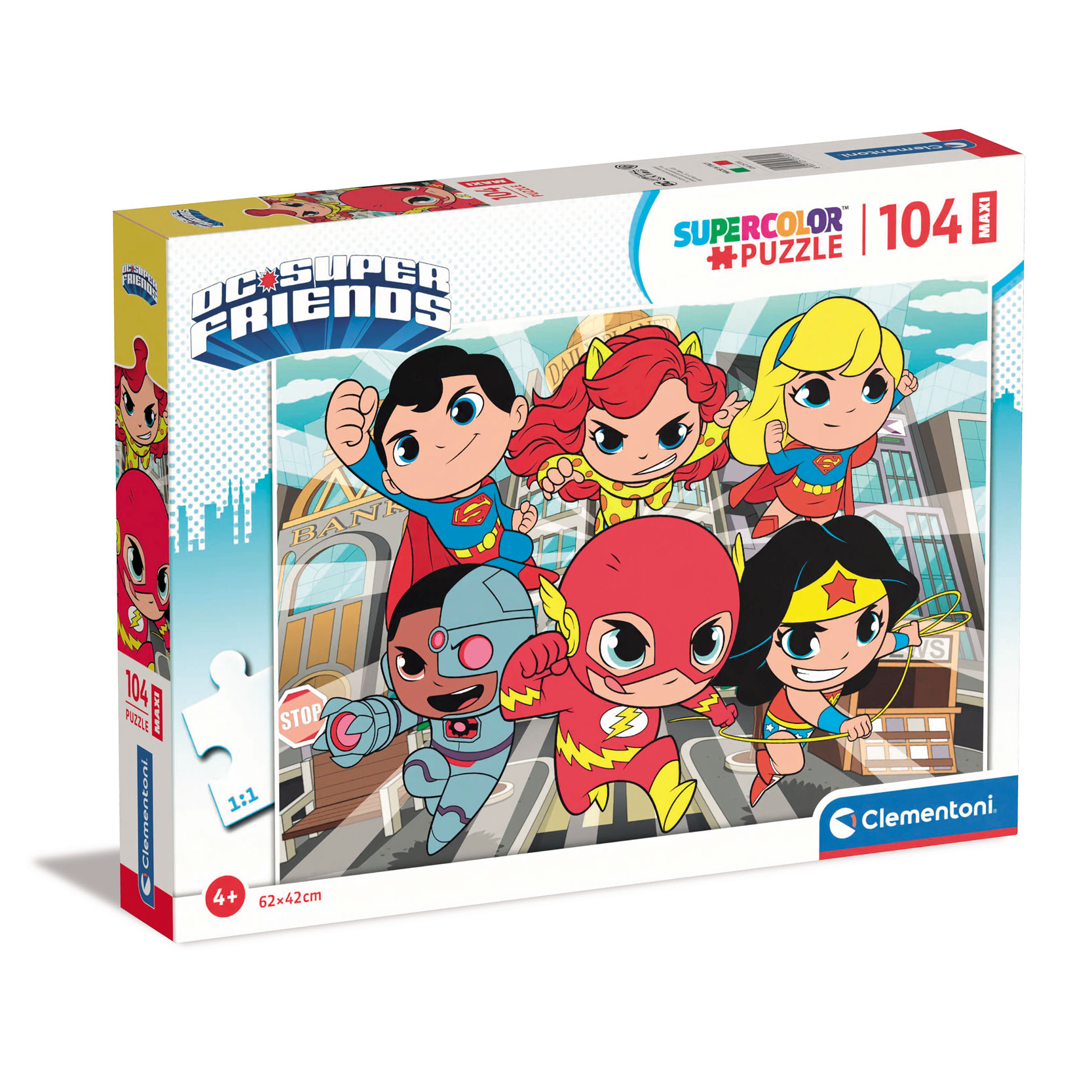 Puzzle Clementoni SuperColor Maxi - DC SuperFriends, 104 piese - eMAG.ro