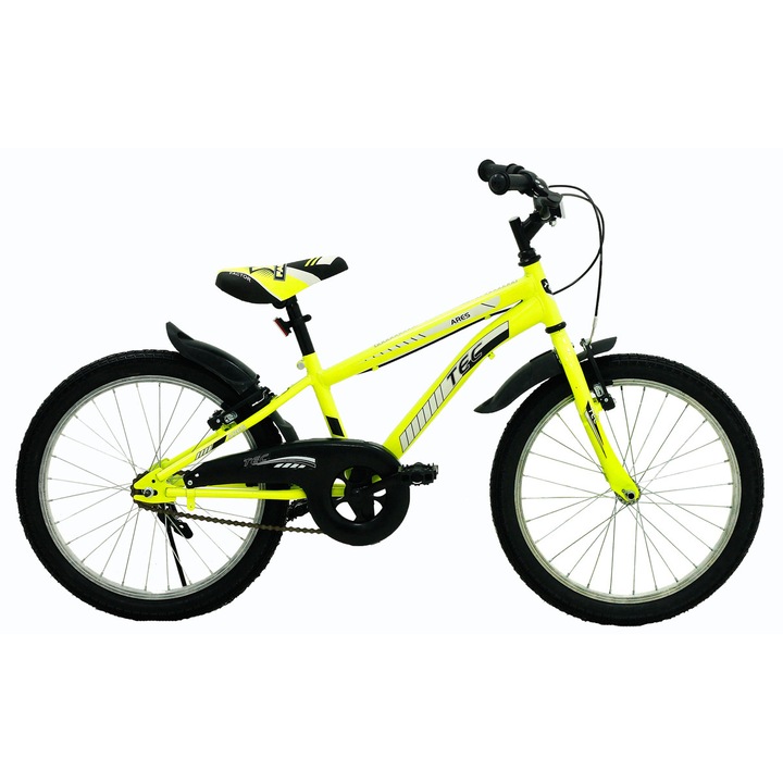 Bicicleta copii TEC Ares, culoare galben, roata 20