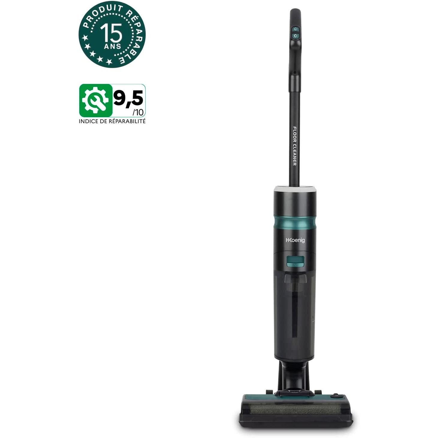Aspirator vertical H.Koenig, ARYA900, 3in1, aspira, curata si dezinfecteaza suprafetele, fara fir, ideal pentru suprafete dure, rezervor de apa detasabil, functie autocuratare, filtru HEPA, cap pivotant, usor de curatat, accesorii incluse, gri
