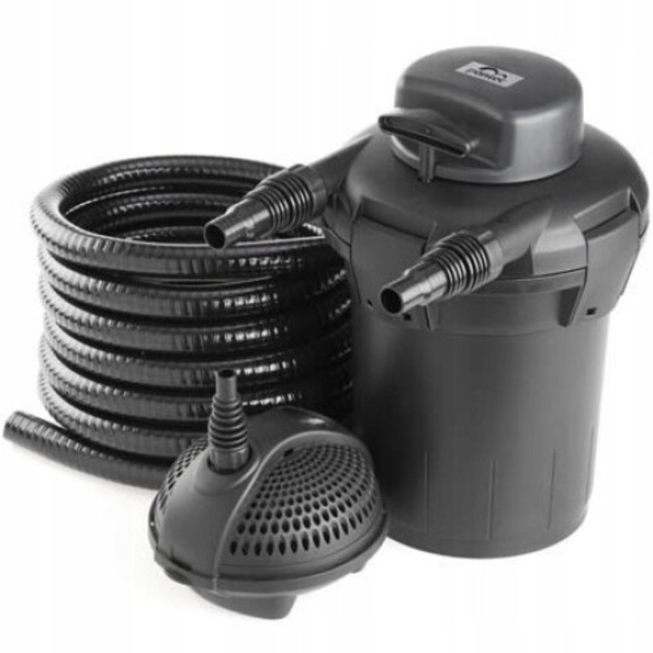 Set filtrare apa Pontec, 5000 l, Lampa UV C, 7 W, 1500 l/h, Negru