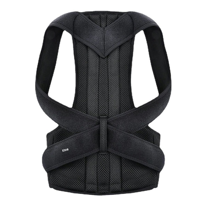 Ортеза за гръб с функция за корекция на позицията EDAR, черна, XXL