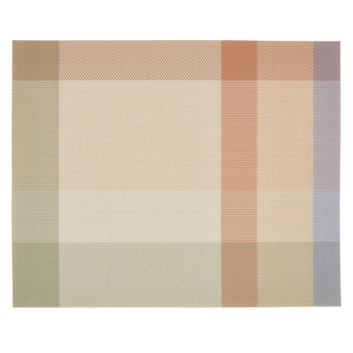 Set 4 bucati servet de masa, 33x42 cm, Verde / Portocaliu