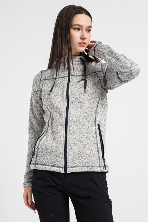 Trespass, Hanorac cu captuseala din material fleece pentru drumetii Odelia, Gri deschis melange