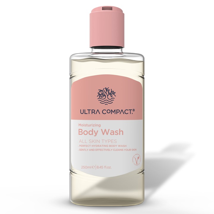 Gel de dus Delicat, Vegan si Testat Dermatologic 250 ml | Ultra Compact | Parfum Discret | Fara SLS/SLES |