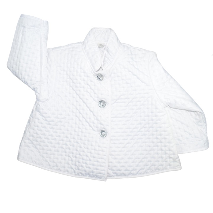 Geaca eleganta pentru fete Krasnal C015A1-68, Alb 71561