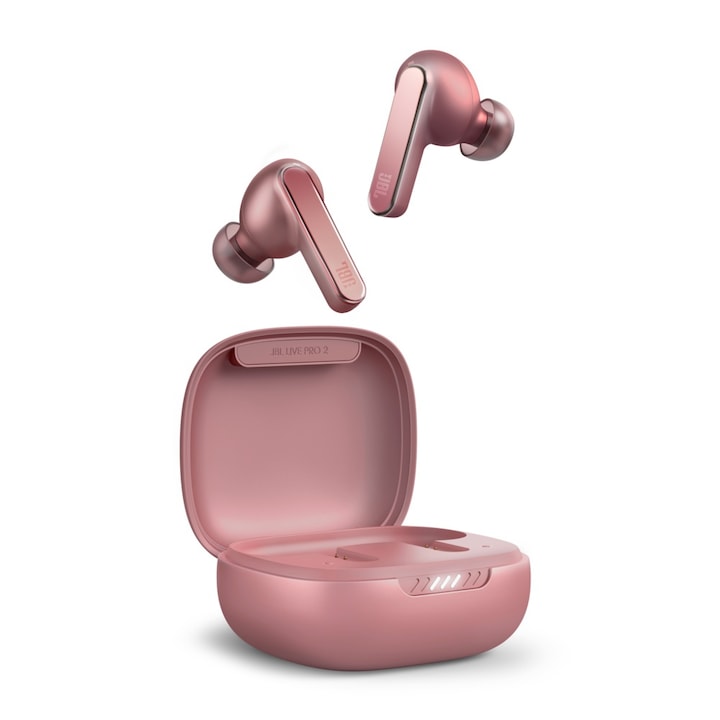 JBL Live PRO 2 TWS fejhallgató, valódi vezeték nélküli, Bluetooth, fülbe helyezhető, mikrofon, rózsaszín