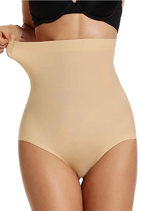 Бикини Vika Baby®, Класически и оформящи с висока талия, Бежов