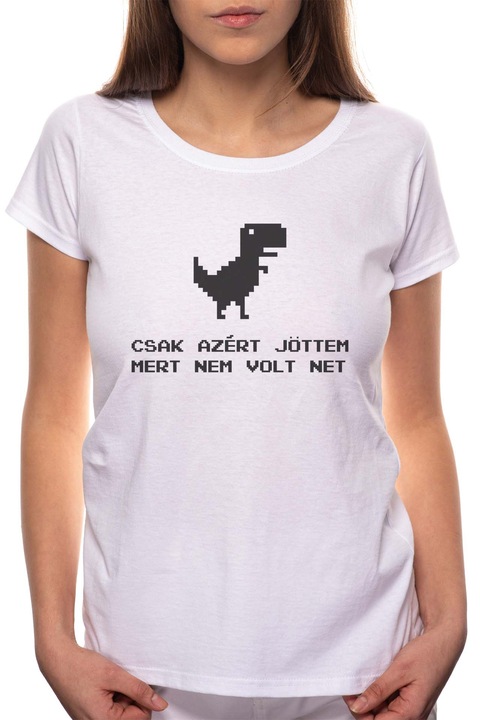 No Internet, Kerek nyakú női póló, 100% Pamut, 518, Fehér