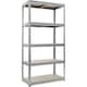 Raft metalic 5 polite MDF STRATEGIC 180x90x40 CM, 175 kg/polita, montaj fara surub prin clipsare, galvanizat, cadru metalic din otel zincat, polite maro, fabricat in UE