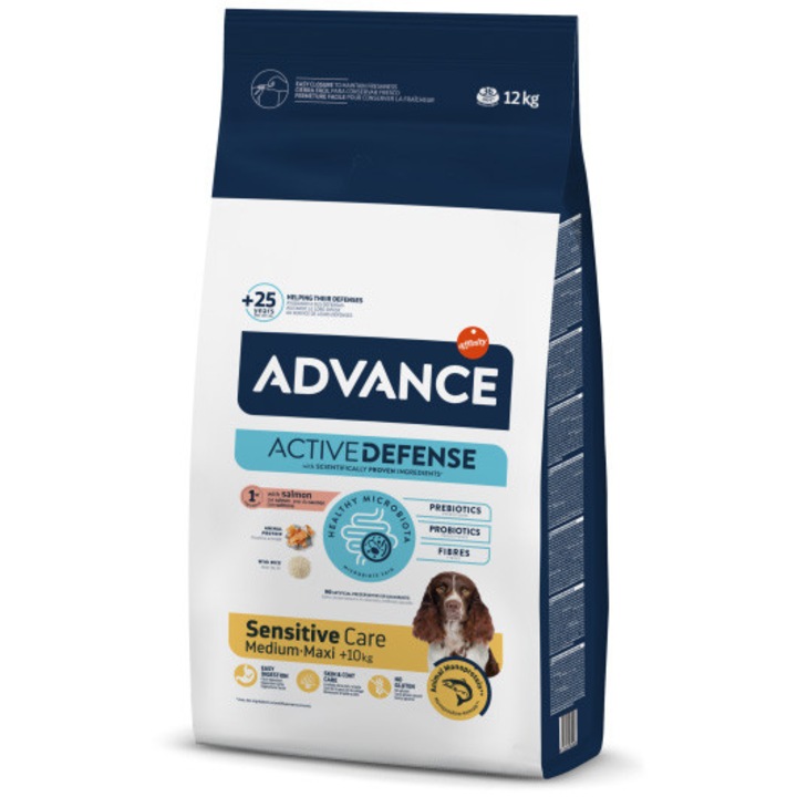 Hrana uscata pentru caini Advance Sensitive, Somon & Orez, 12 Kg
