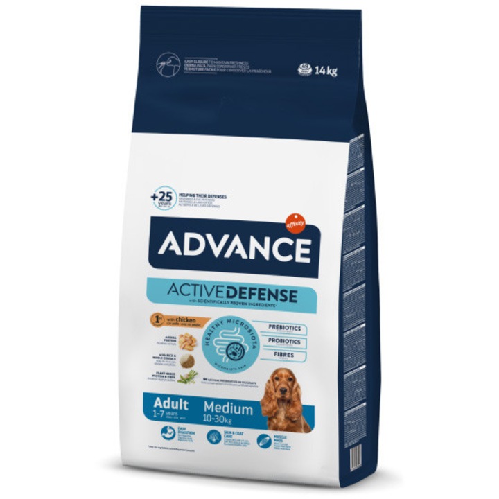 Hrana uscata pentru caini Advance Medium Adult, 14 Kg