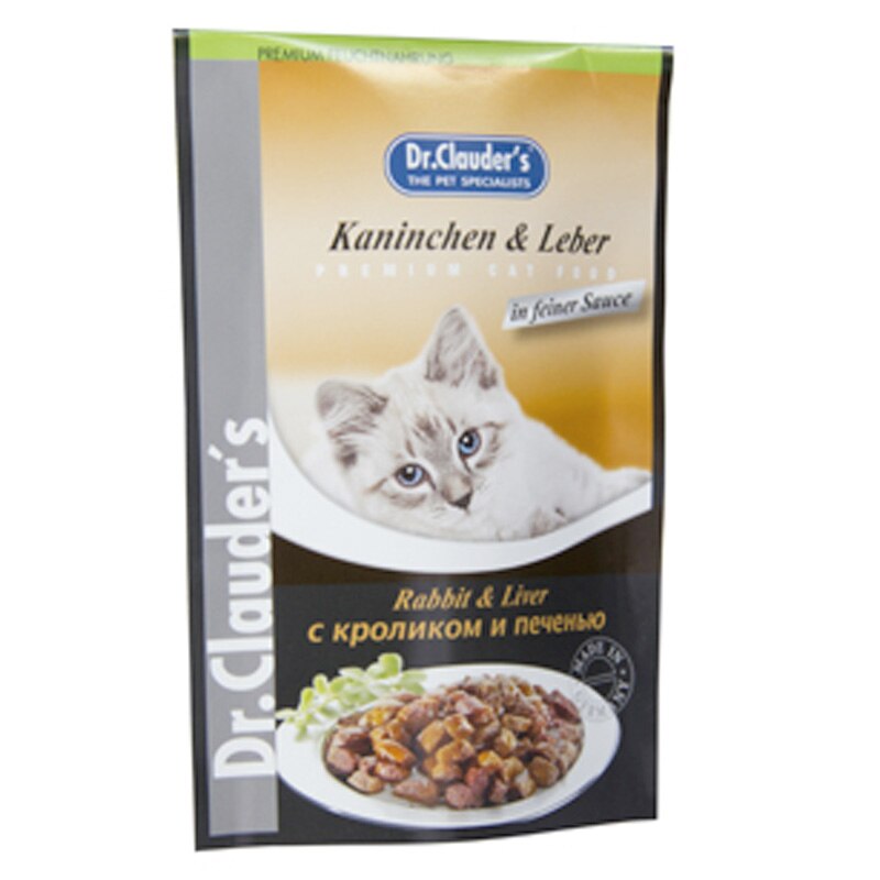 Hrana umeda pentru pisici, Dr.Clauder's, iepure si ficat, plic 100g
