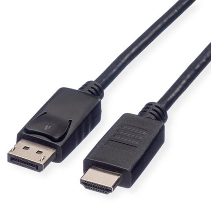 Roline DisplayPort HDMI M/M Kábel, 2 m, Fekete