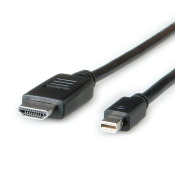 Cablu mini Displayport - HDTV, Tata-Tata, 2 m, Roline Cablu mini Displayport - HDTV, Tata-Tata, 2 m, Roline