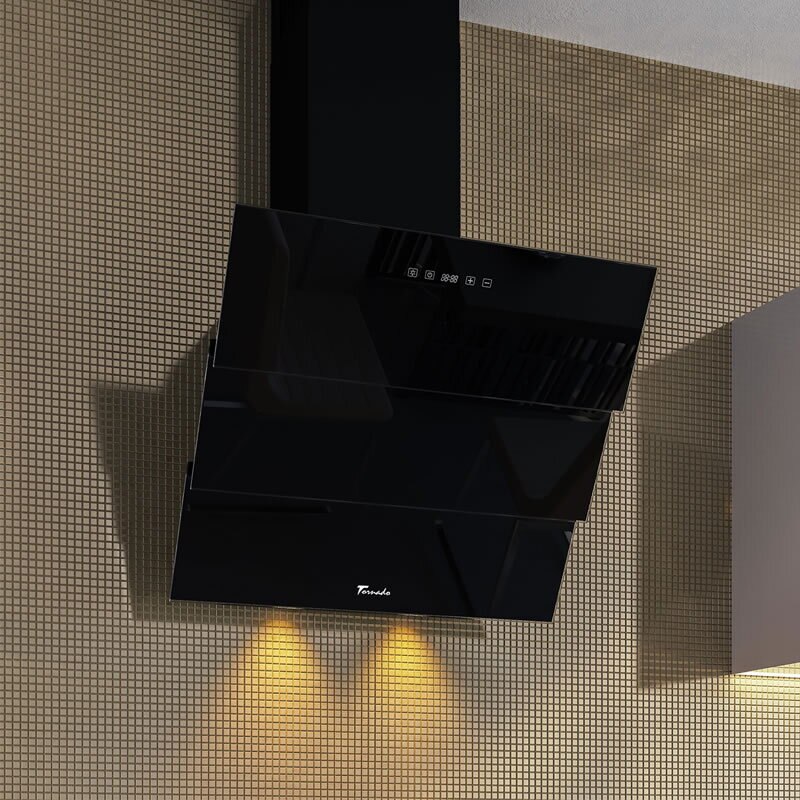 Декоративен аспиратор Tornado Megas 1200-60 LED, клас А, 1 турбо мотор ...