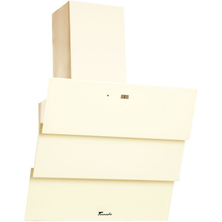 Декоративен аспиратор Tornado Megas 1200-60 LED, клас А, 1 турбо мотор, ширина 60 см, абсорбция 1200 м3/час, бежов