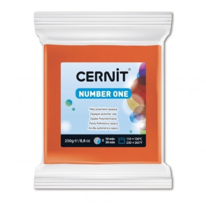Lut polimeric Cernit, Number One, Portocaliu 752, 250 g
