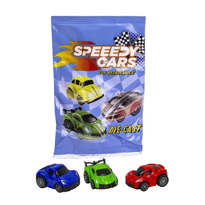 Мини метални колички изненада Speedy Cars, 5 см