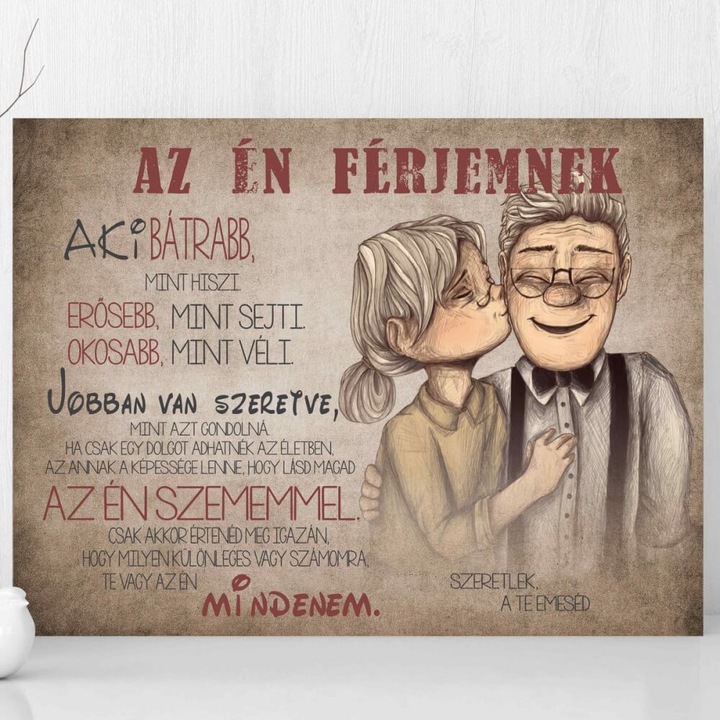 INSPIO Karácsonyi ajándék - Kép falra - Szerelmi vallomás egy szeretett férfinak - INGYENES SZÁLLÍTÁS