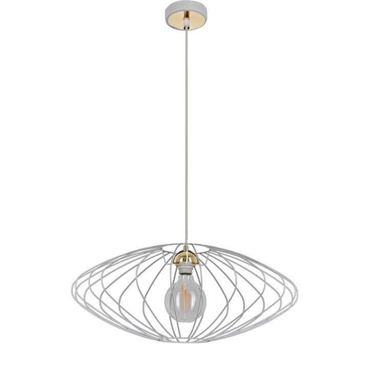 Függőlámpa, Lampex, Ellipse Fehér Loft a nappaliba 50 cm