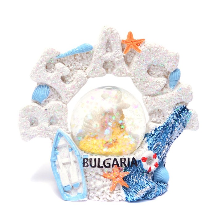 Преспапие Ahelos, България, Стъкло/Керамика, 8.5х7.5 см