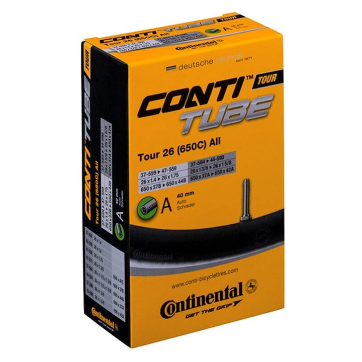 Continental belső tömlő kerékpárhoz 37/47-559/597 Tour 26 A40 dobozos
