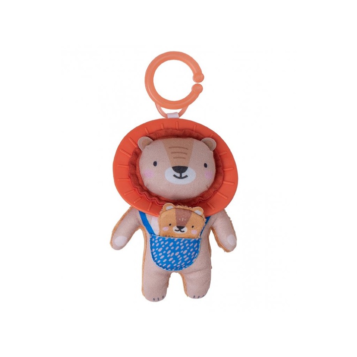 Csörgő játék oroszlán, Taf Toys, műanyag/textil, többszínű