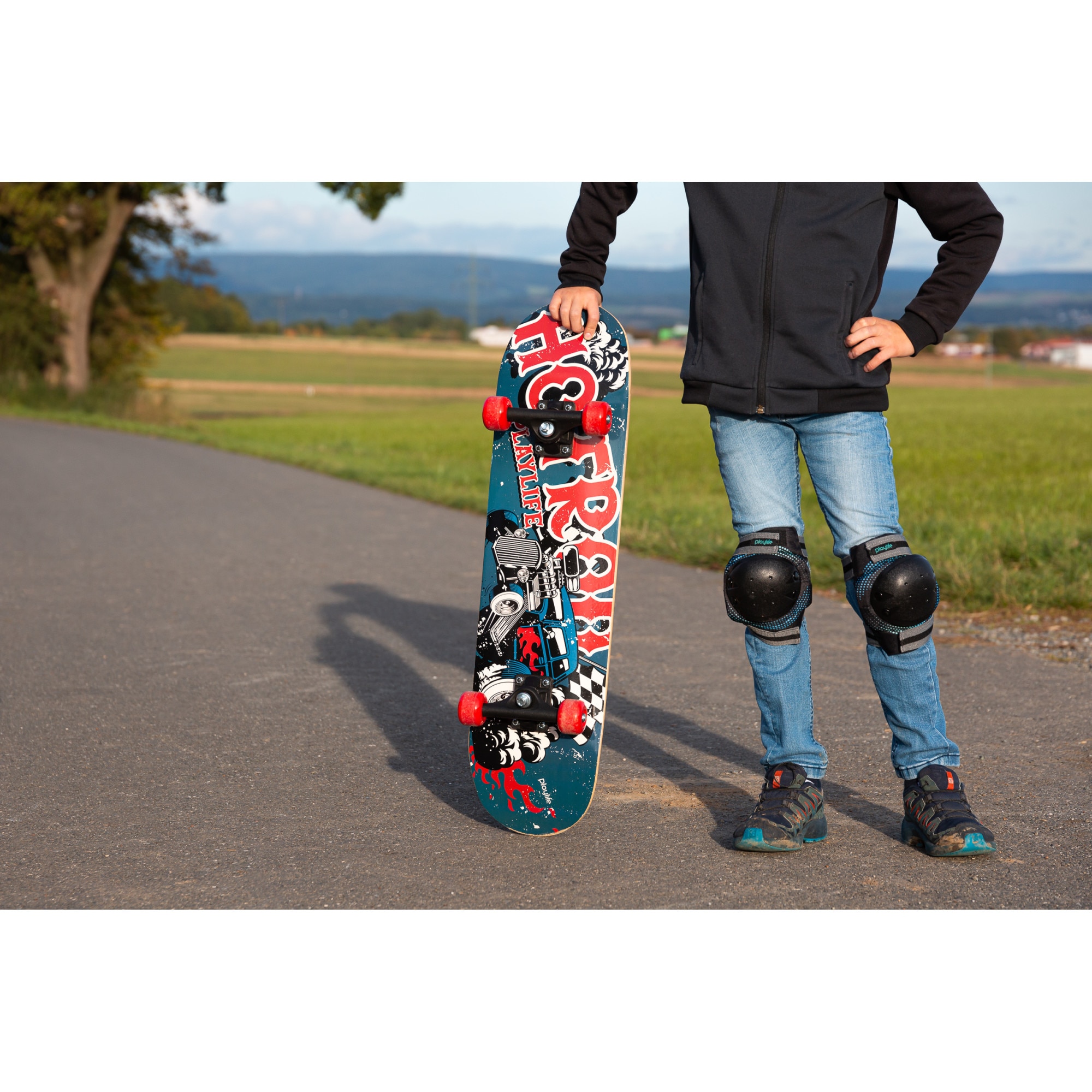 PLAYLIFE TRIBAL Navajo Skateboard 2022 – 31x8 Zoll, 7-schichtig Ahorn, ABEC-9 Lager