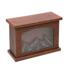 Semineu decorativ Lumi LUXURY®, construit, bronz, 28x12x20 cm