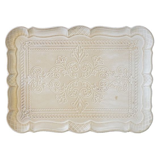 Tava decorativa Angelica Home & Country Shabby Chic, bej, 31 cm
