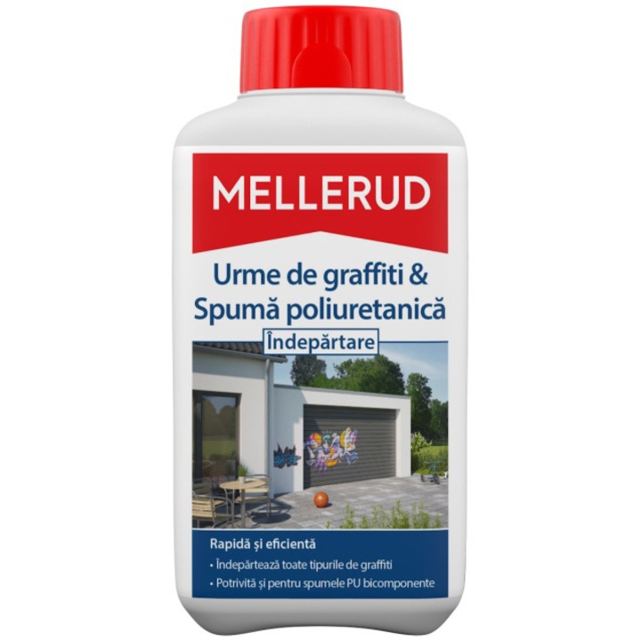 Solutie pentru indepartare urme de grafitti & spuma poliuretanica Mellerud, 0.5L
