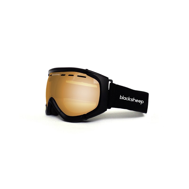 Ochelari ski/snowboard BlackSheep Graham, Yellow & Orange flash mirror, cu lentile dublu ventilate anti-ceata