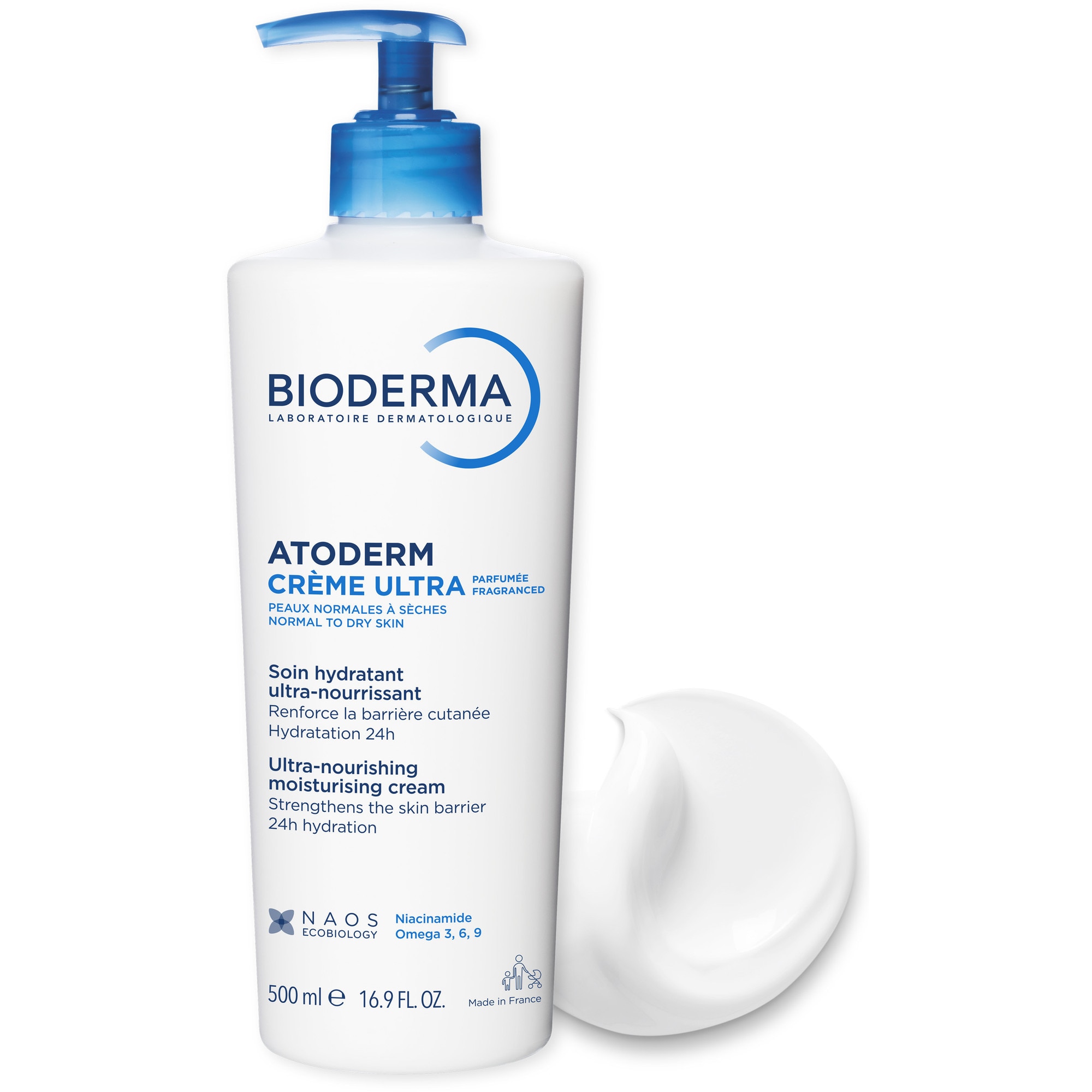Crema de corp Bioderma Atoderm Ultra pentru piele normala/uscata, cu parfum, 500 ml