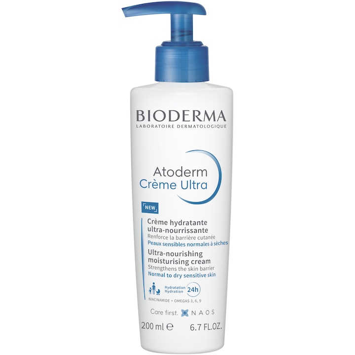 Crema de corp Bioderma Atoderm pentru piele uscata si foarte uscata, 200 ml