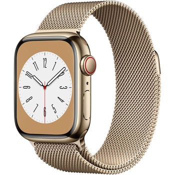 Apple Watch 8, GPS, Cellular, Carcasa Gold Stainless Steel 41mm, Gold Milanese Loop Apple Watch 8, GPS, Cellular, Carcasa Gold Stainless Steel 41mm, Gold Milanese Loop