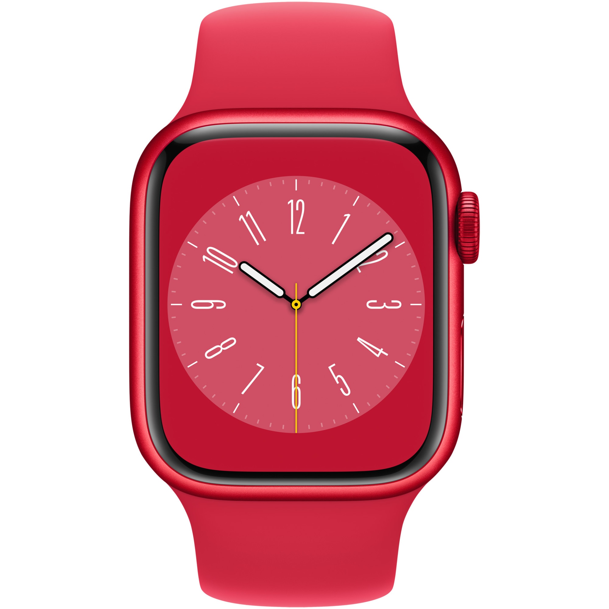 Apple Watch 8 Okosóra, GPS, RED Alumínium ház, 41 mm, RED Sport Band