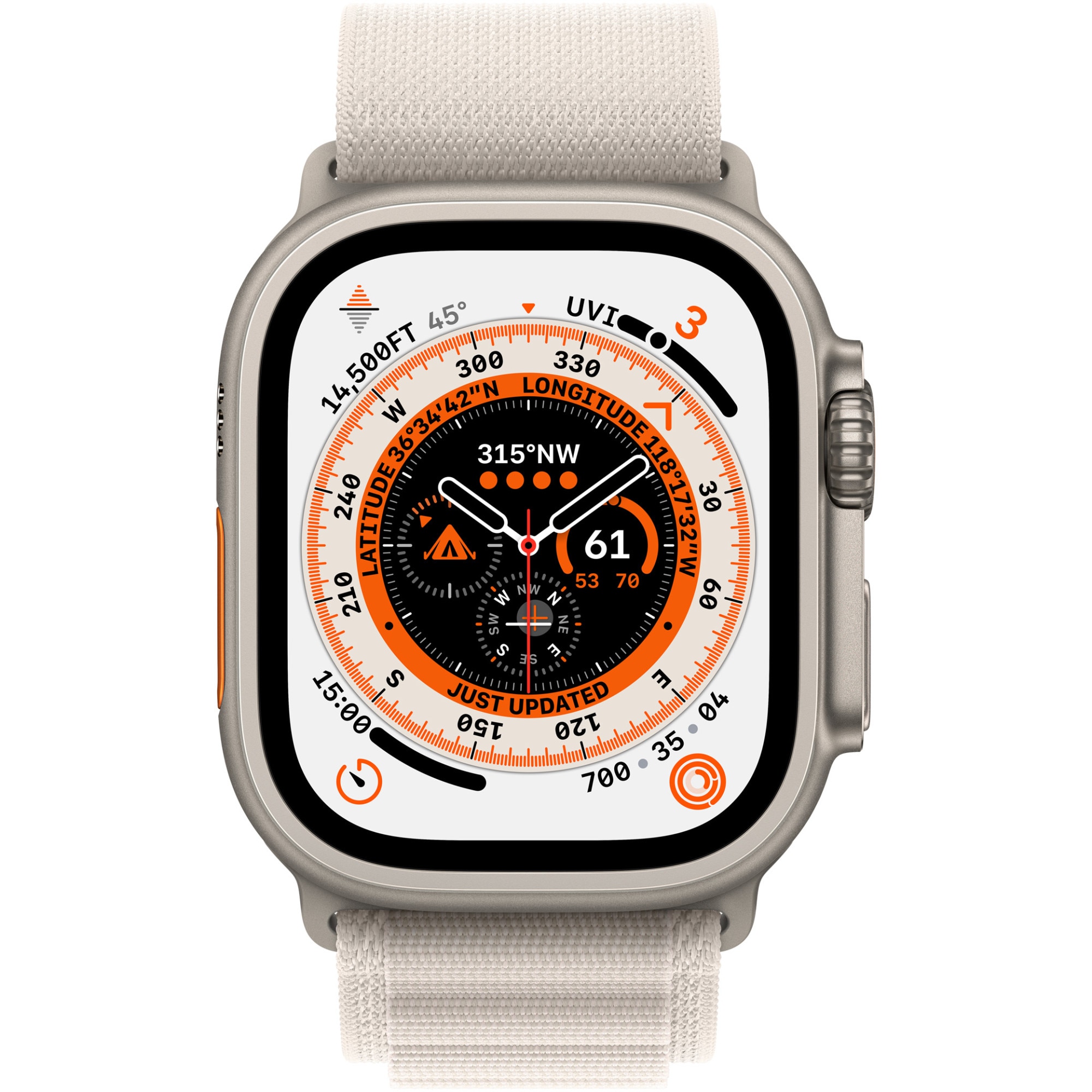 Ultra, Alpine GPS, Starlight Loop, Titanium Medium Carcasa Watch Apple 49mm, Cellular,