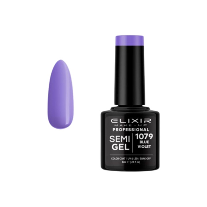 Oja semipermanenta Elixir Make-Up 1079 Blue Violet 8ml